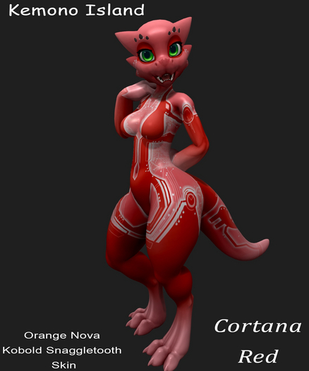 Kemono Island - Kobold Snaggletooth Cortana Red v2