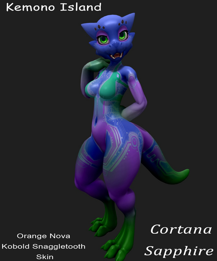 Kemono Island - Kobold Snaggletooth Cortana Sapphire v2