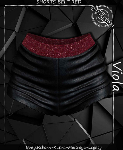 [C.YFashion] *VIOLA*SHORTS BELT RED(add me)