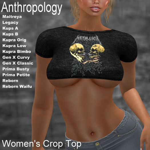 Metallica Concert Shirt Women's Crop Top (WST)