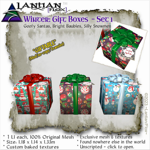 ~L/Fx~Gift Boxes - Set 1 (giftable) *Goofy and appealing!*