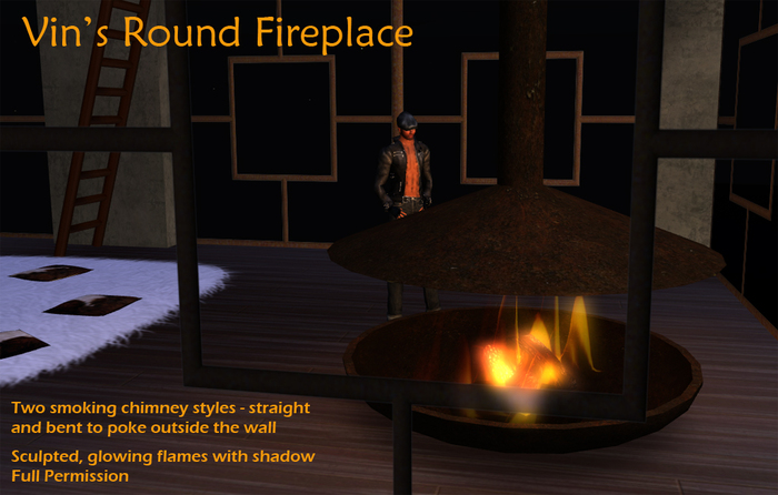 Vin's Round Full Permission Fireplace