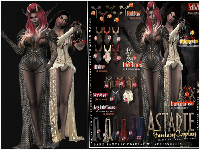 23 RARE !dM Astarte **LEATHER HARNESS** (BOX LARA)