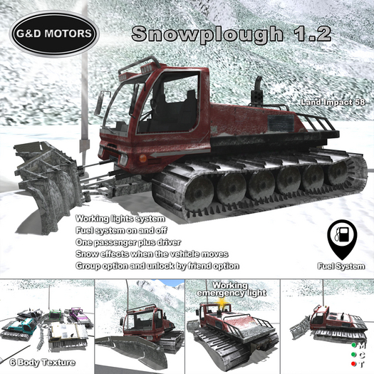 G&D MOTORS Snowplough Snowcat Snowplow