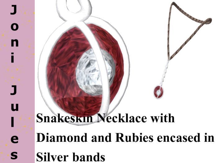 Snake Skin with Diamonds and Rubies
