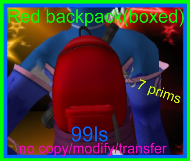 Red back pack(boxed)