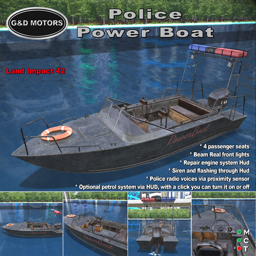 G&D MOTORS Police Power Boat