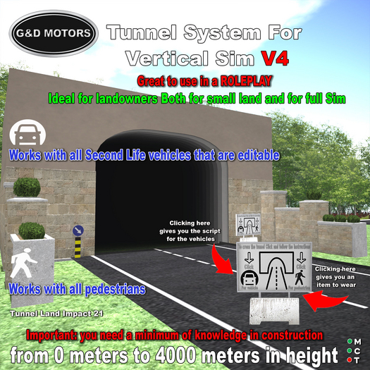 G&D MOTORS Tunnel System For Vertical Sim V4 Teleport for vehicles 
