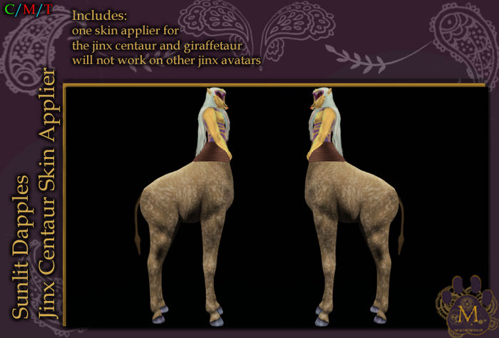 *M* jinx centaur & giraffetaur sunlit dapples Unpacker