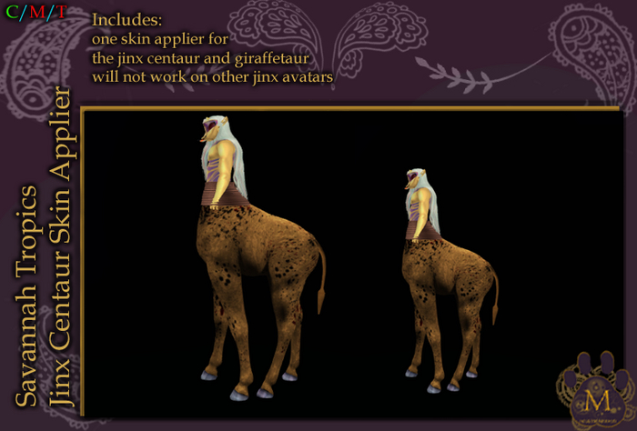 *M* jinx centaur & giraffetaur  savannah tropics Unpacker