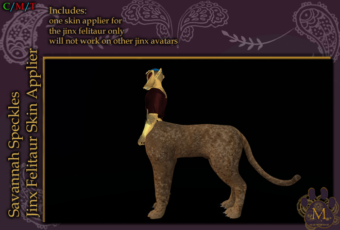 *M* jinx felitaur savannah speckles Unpacker