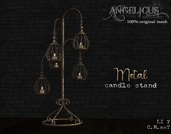 :ANGELICUS: Metal candle stand