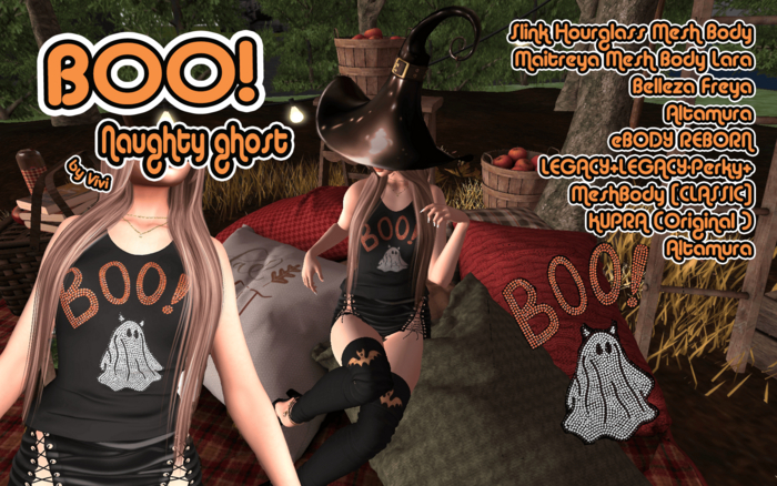 Tank top Rhinestone BOO naughty ghost-Vivi