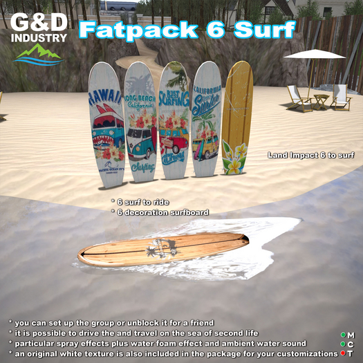 G&D INDUSTRY Fatpack 6 Surf 