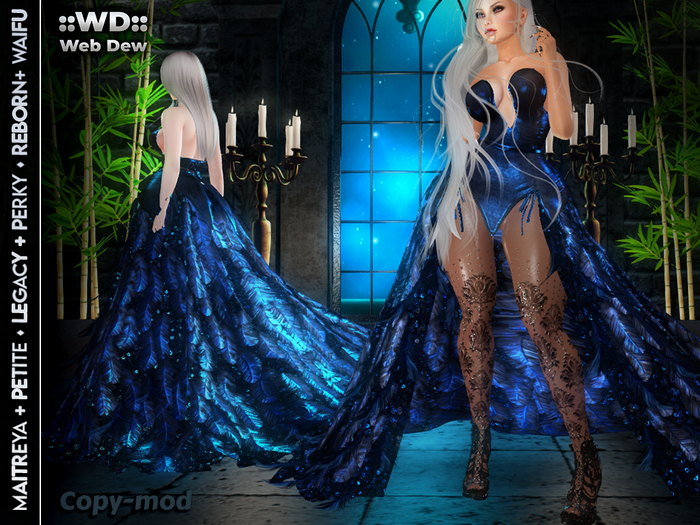 ::WD:: Dress Phoenix - Black-Blue