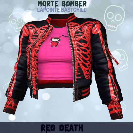 Bomber Jacket Morte Womens Red Death
