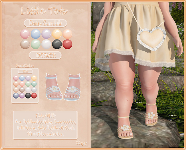 {Little Tots} Daisy Sandals - FATPACK 