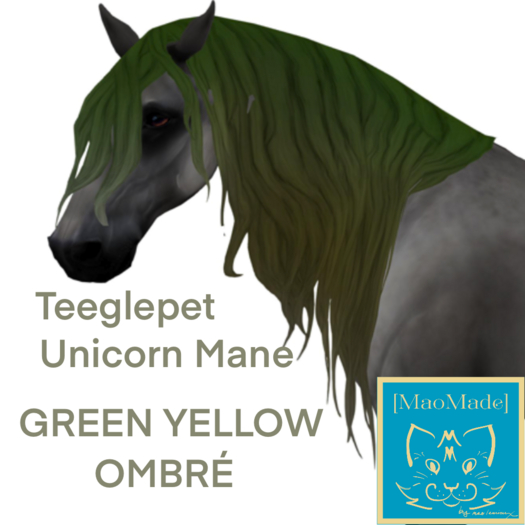 [MaoMade] Unicorn Mane Green and Yellow Ombre [BOXED]