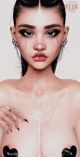 VUDU TATTOO - Bat Cauldron Scar - BoM
