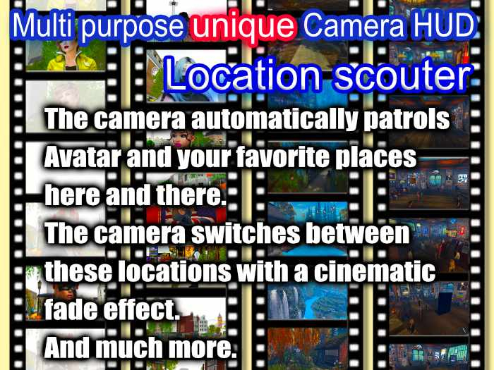 Camera HUD for simple machinima shooting, simple videography, photography, VLog, CCTV, and product promotion videography