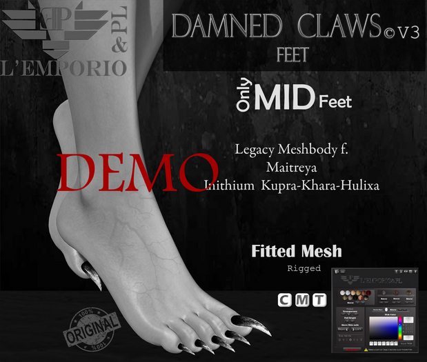 D*E*M*O L'Emporio&PL ::*Damned Claws*::-MID Feet-WOMAN-V3-REZ.