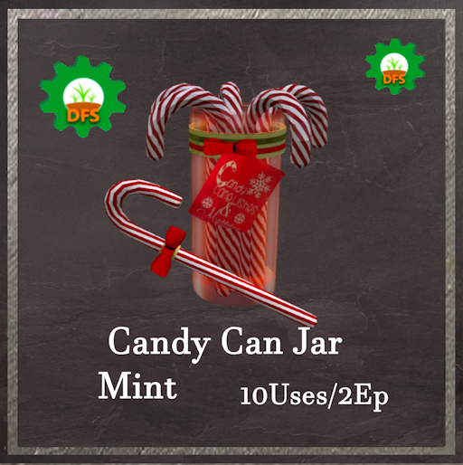 DFS Candy Cane Jar Mint Textur