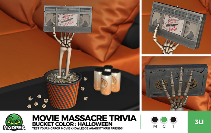 MadPea Movie Massacre Trivia - Halloween Bucket