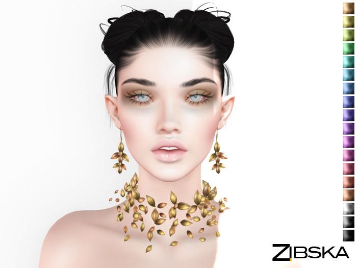 Zibska ~ Aine Deux color change collar and earrings