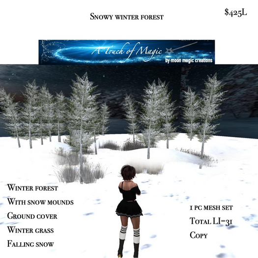 Snowy winter forest patch-Box LI=31