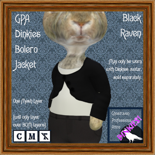 GPA Dinkies Bolero Jacket - Black Raven