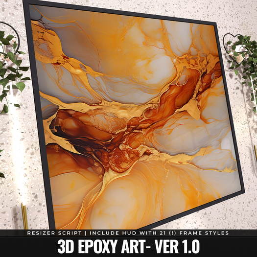 [YAN] Modern square frame - 3d epoxy 1.0