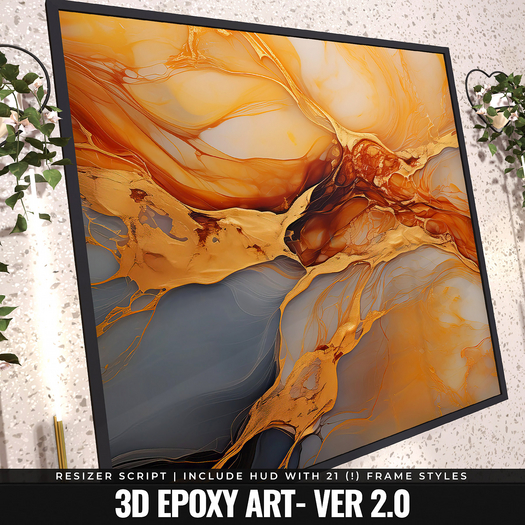 [YAN] Modern square frame - 3d epoxy 2.0