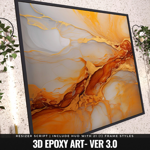 [YAN] Modern square frame - 3d epoxy 3.0