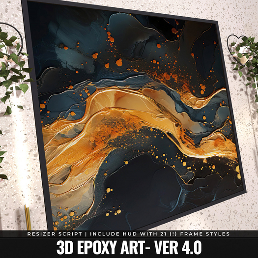 [YAN] Modern square frame - 3d epoxy 4.0