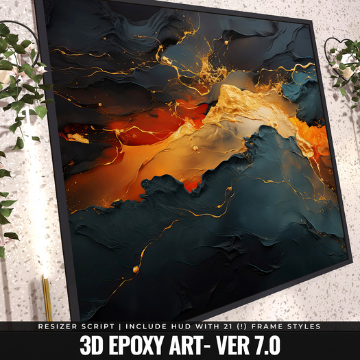 [YAN] Modern square frame - 3d epoxy 7.0