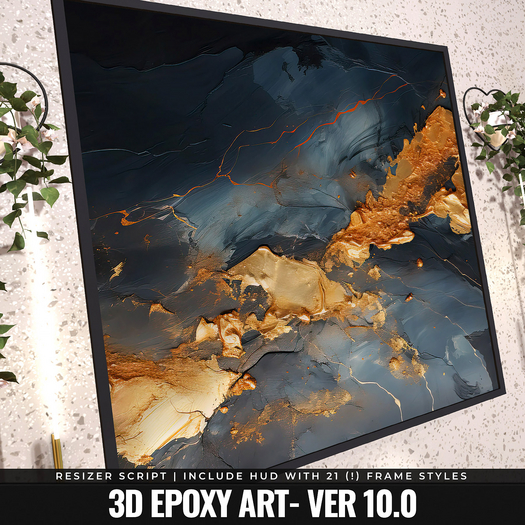 [YAN] Modern square frame - 3d epoxy 10.0