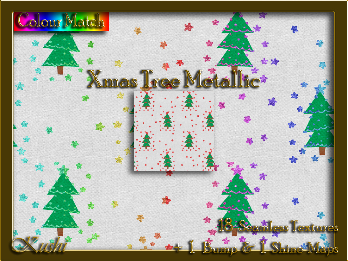 Xmas Tree Metallic Seamless Texture Set