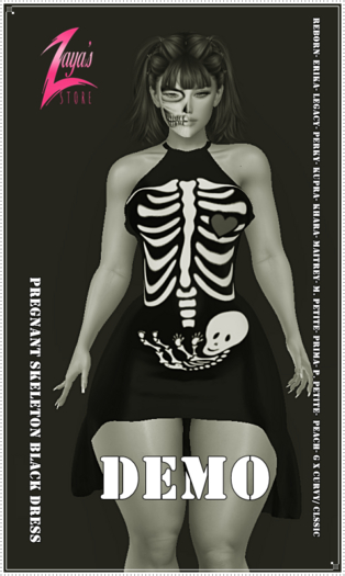 ::Z:: Pregnant  black dress DEMO