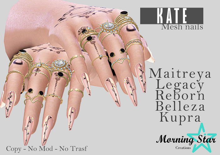 [Morning Star] Kate Mesh Nails - Fatpack
