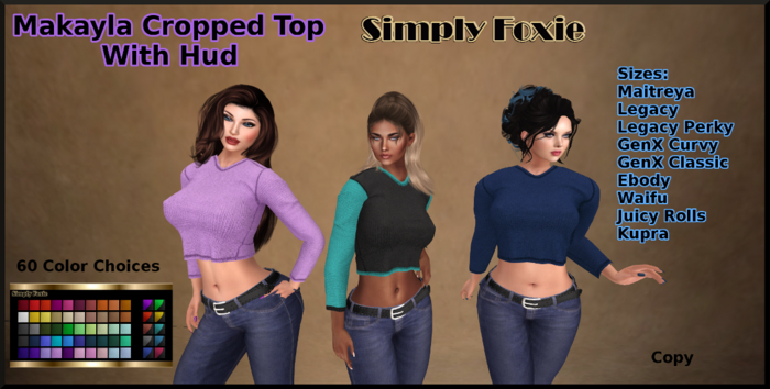Makayla Cropped Top With Hud (Boxed)