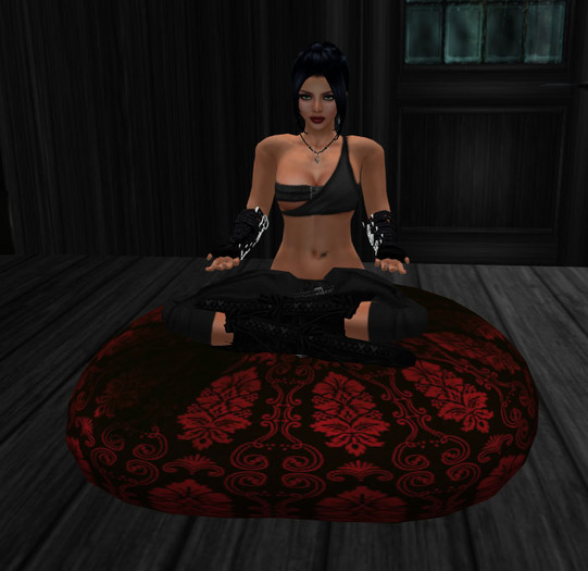 cushion red ~ meditation