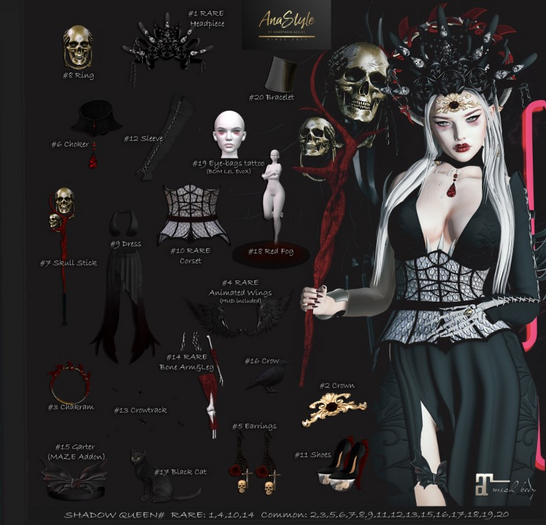 14 AnaSTyle - Shadow Queen - Bone Arm&Leg (Maitreya) RARE