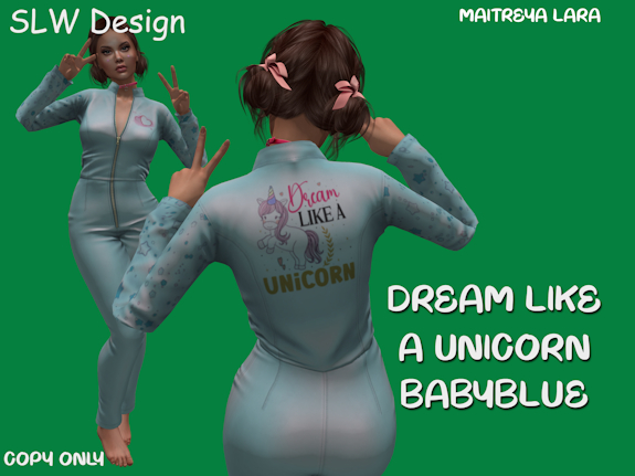 SLW Design - Dream like a unicorn babyblue