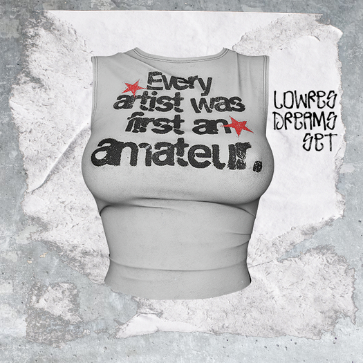 +WORN+ LowResDreams Tank WHITE ARTIST