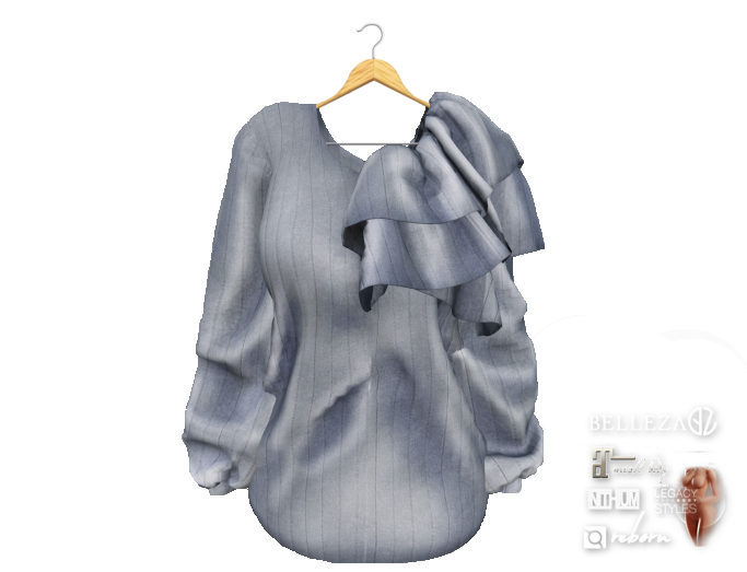 {amiable}Mesh One Side Frilled Blouse01