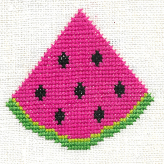 Watermelon Slice Needlework Texture