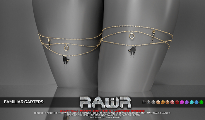 RAWR! Familiar Garters (add me)