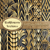 *Wallflowers* Art Deco Wallpaper