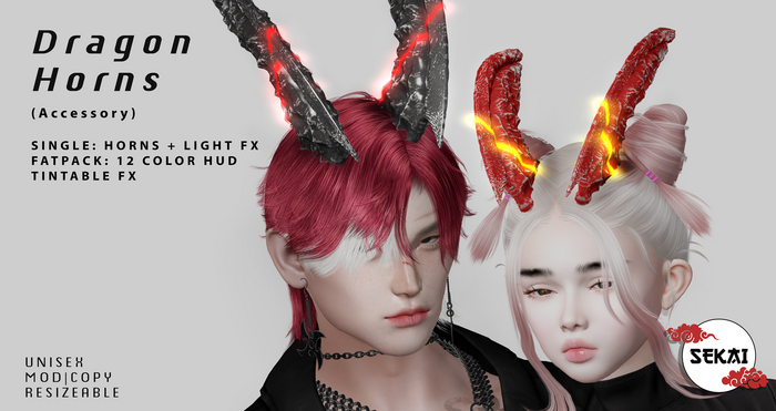 +SEKAI+ Dragon Horns - Gold