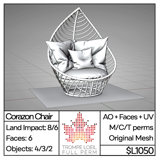 Trompe Loeil Full Perm - Corazon Chair [mesh]